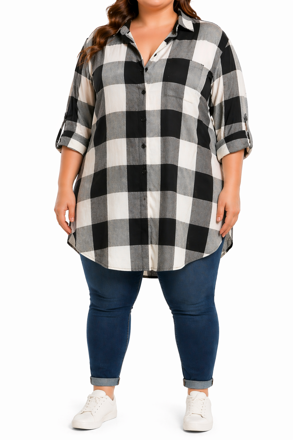 トップス house on the hill L/S Tee (Checker) Lds Check Longer Shirt – EagleClothingSA