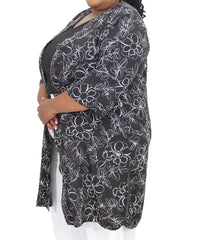 Ladies 3/4 Sleeve Printed Gilet | R349.90 Eagle Clothing Plus Size Big & Tall
