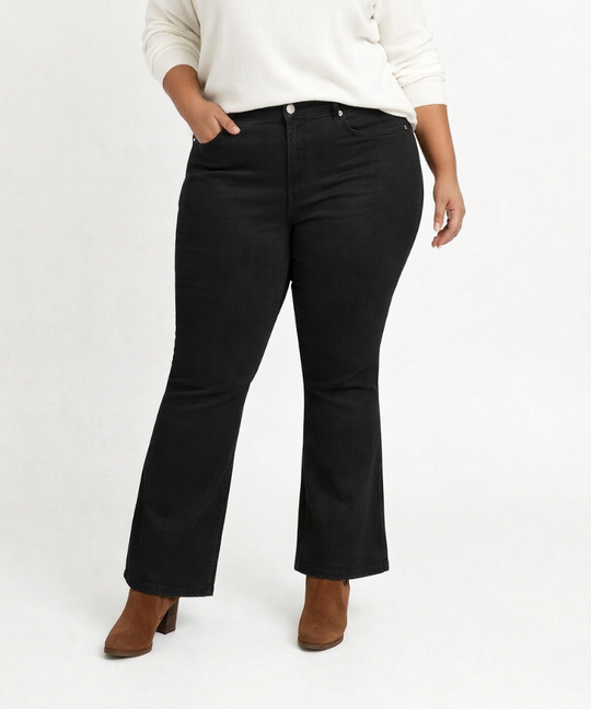 Ladies Core Bootleg Jeans Drk Wash