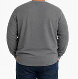 Mens LS Henley Tee Black