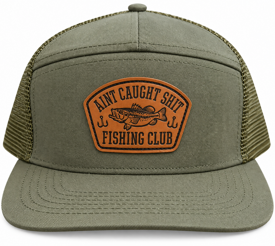 Mens 7 Panel Cap Fishing Club