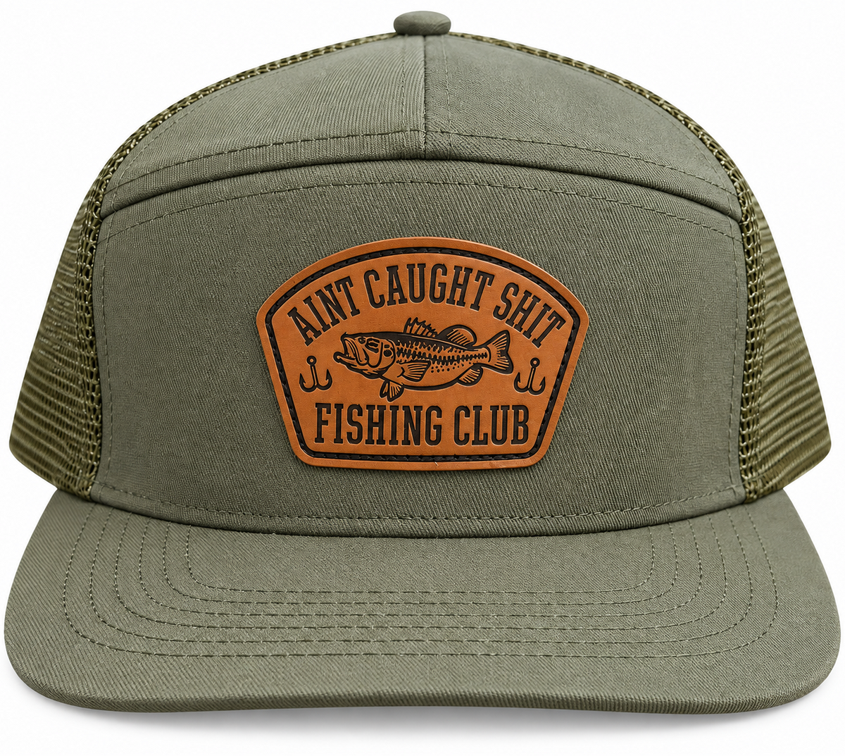 Mens 7 Panel Cap Fishing Club