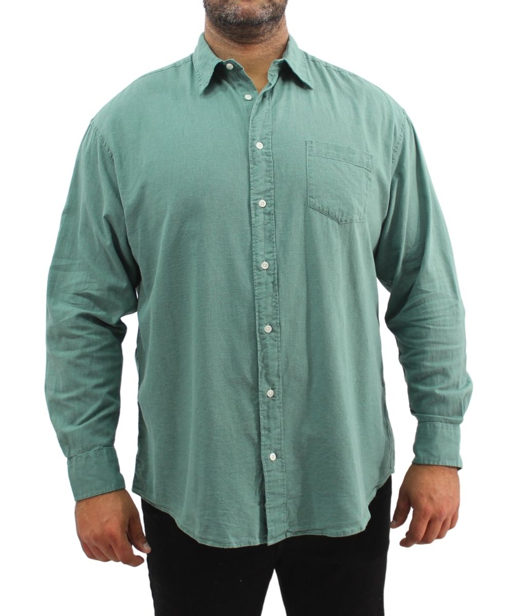 Mens Long Sleeve Linen Shirt