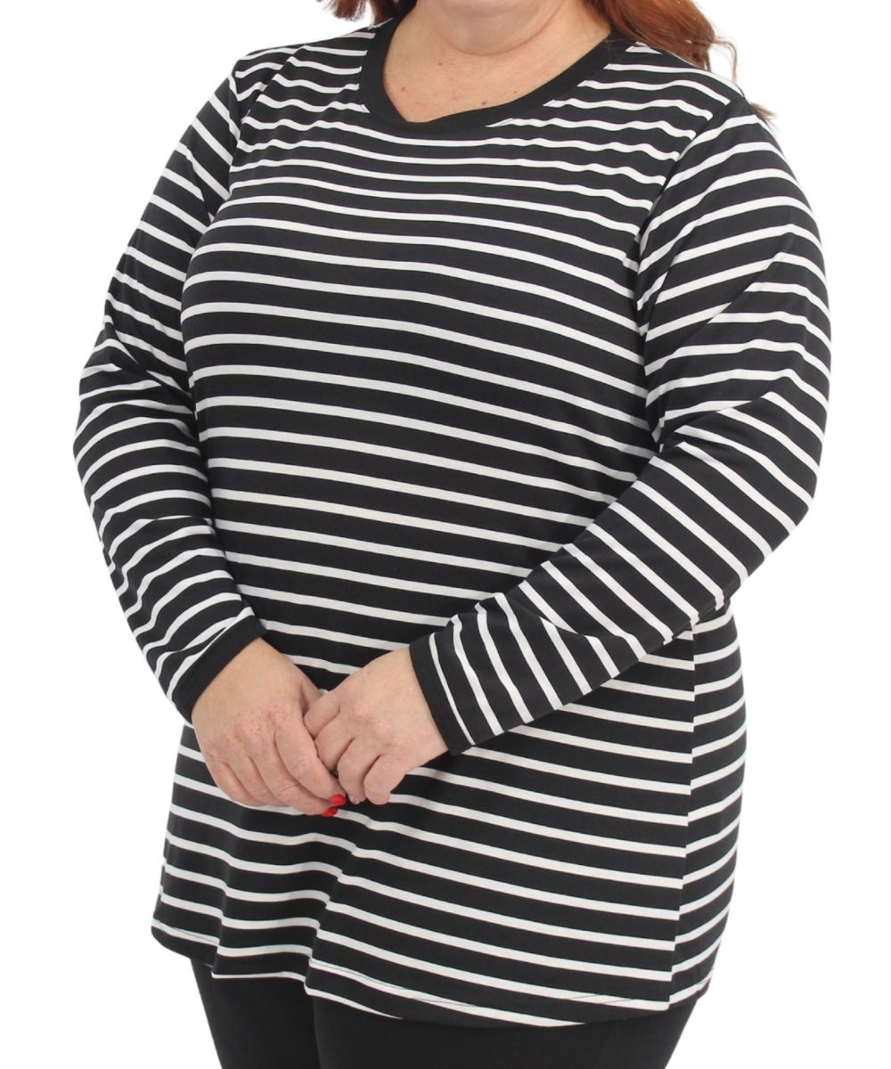 Ladies Long Sleeve Stripe Tee