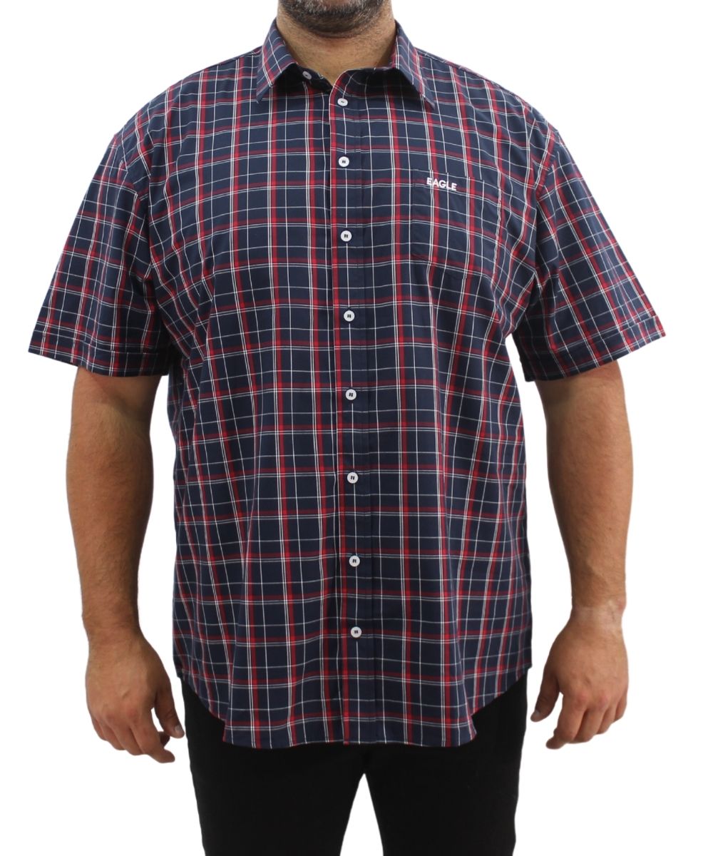 Mens Short Sleeve Check Shirt