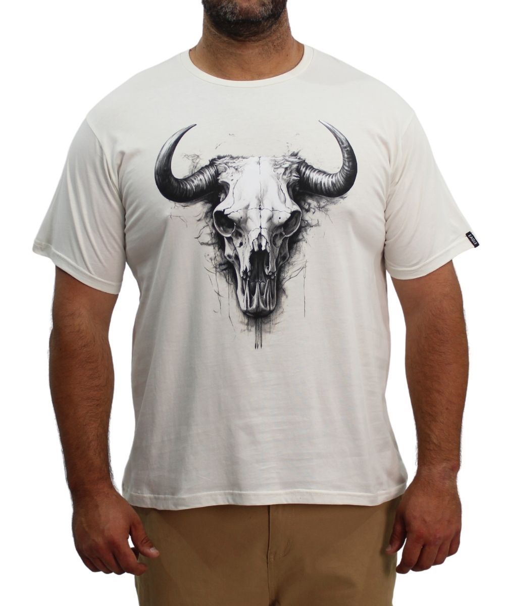 Mens Printed Animal Skull Tee