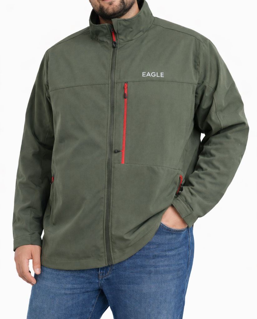 Mens Eagle Soft Shell Jacket Olive – EagleClothingSA