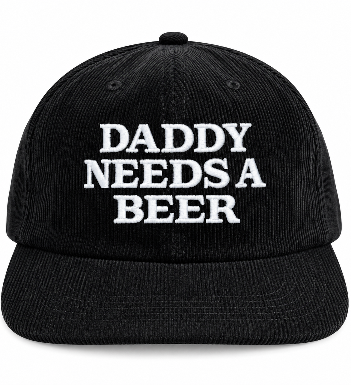 Mens 6 Panel Cap Daddy Needs A Beer
