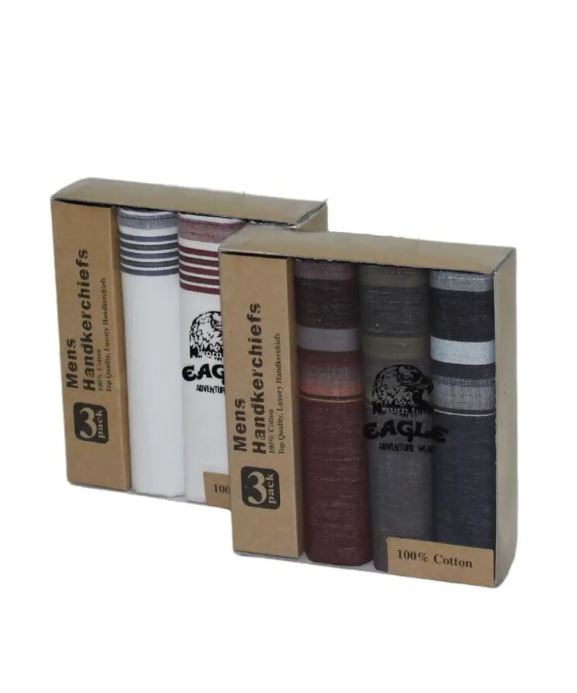 3 Pack Assorted Hankies | R199.90 | Eagle Clothing | Plus Size | Big & Tall