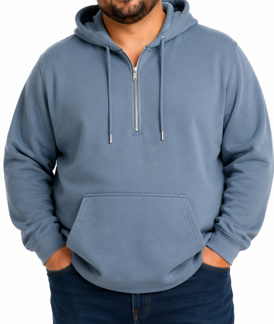 Mens Quarter Zip Hoody