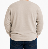 Mens LS Henley Tee Brown
