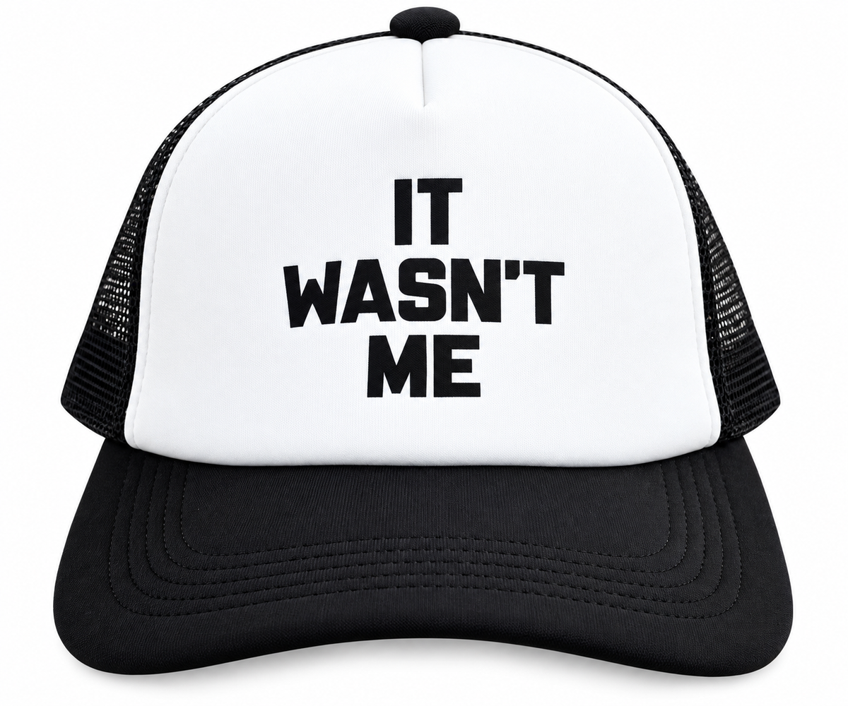 Mens 5 Panel Cap It Wasn't Me