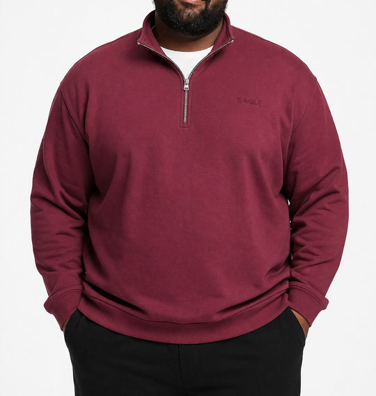 Mens 1/4 Zip Fleece Maroon