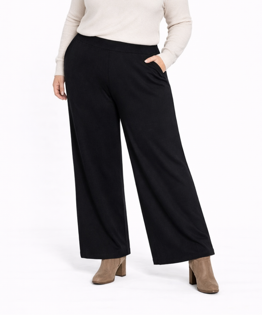 Ladies Ponti Wide Leg Pants