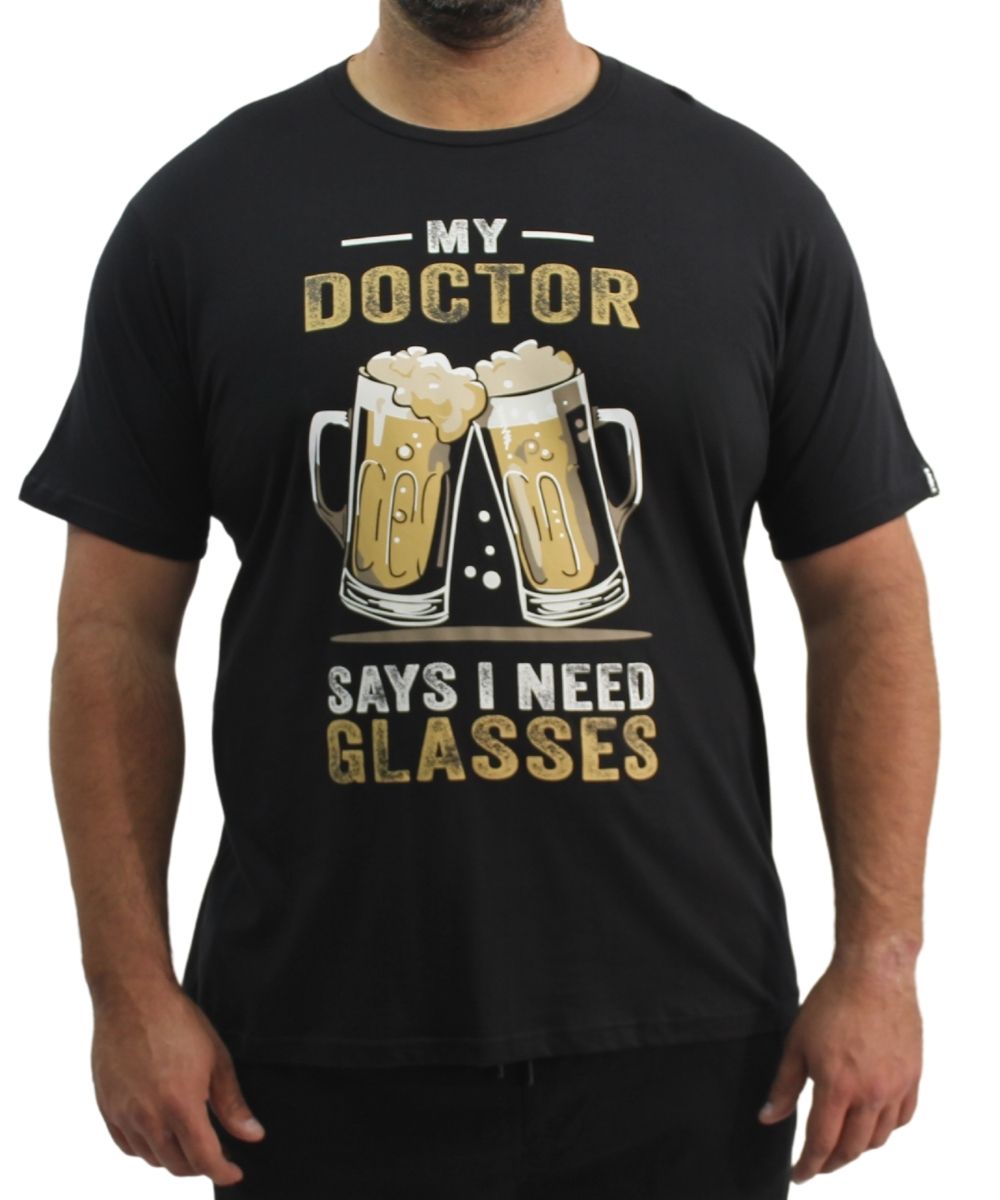 Mens Printed I Need Glasses Tee