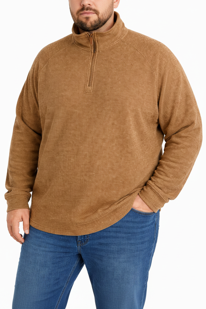 Mens Eagle LS 1/4Zip Jersey Rust