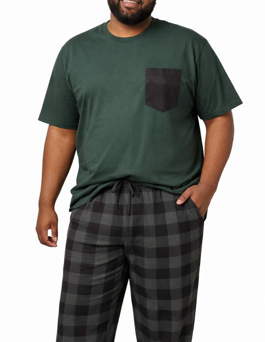 Mens Patch PJ Top Green