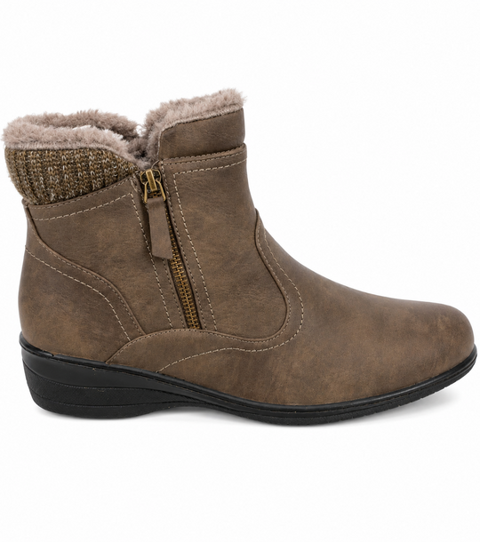 Ladies Zip Detail Ankle Boot
