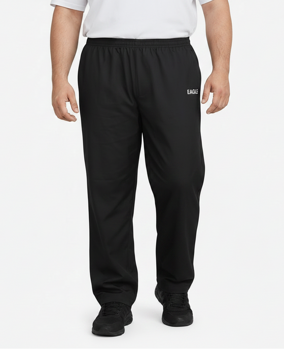 Mens Eagle Poly Track Pants Black