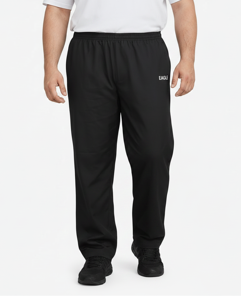Mens Eagle Poly Track Pants Black