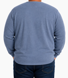 Mens LS Henley Tee Navy