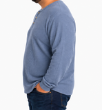 Mens LS Henley Tee Navy
