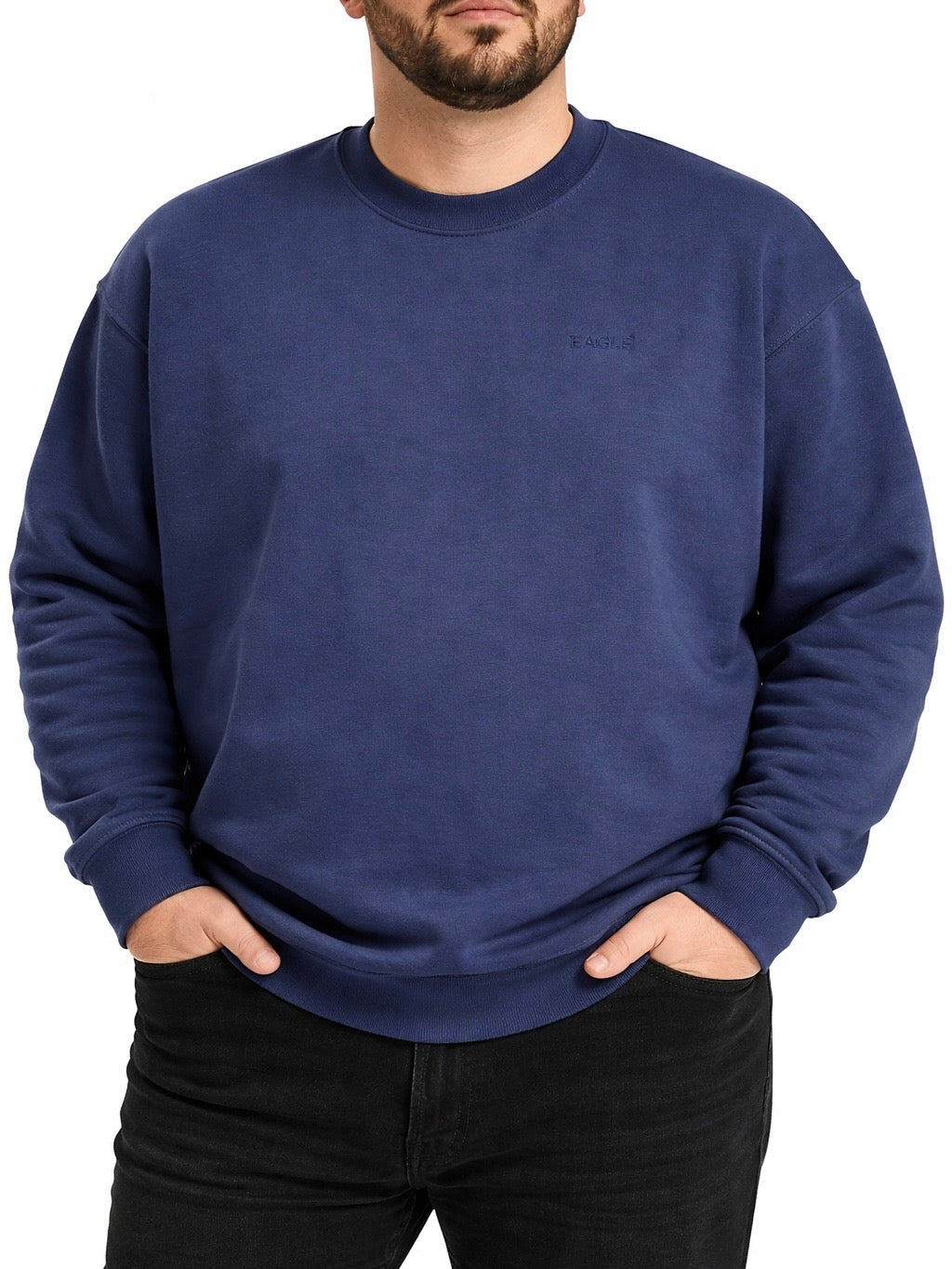 Mens Fleece Track Top Navy