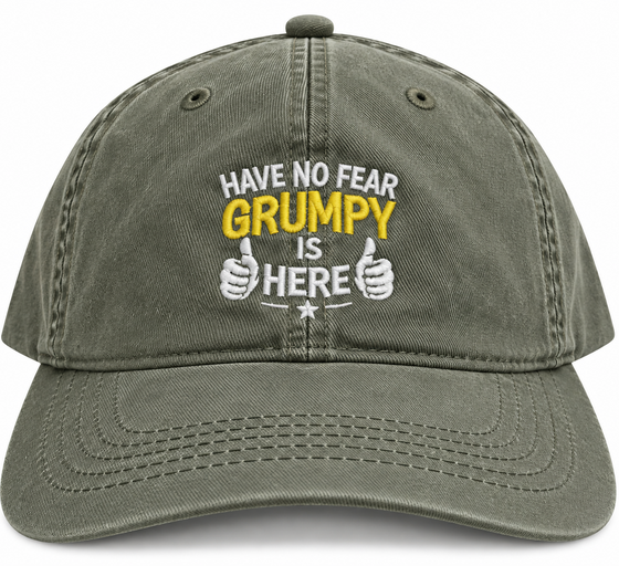 Mens 6 Panel Cap Grumpy Is Here