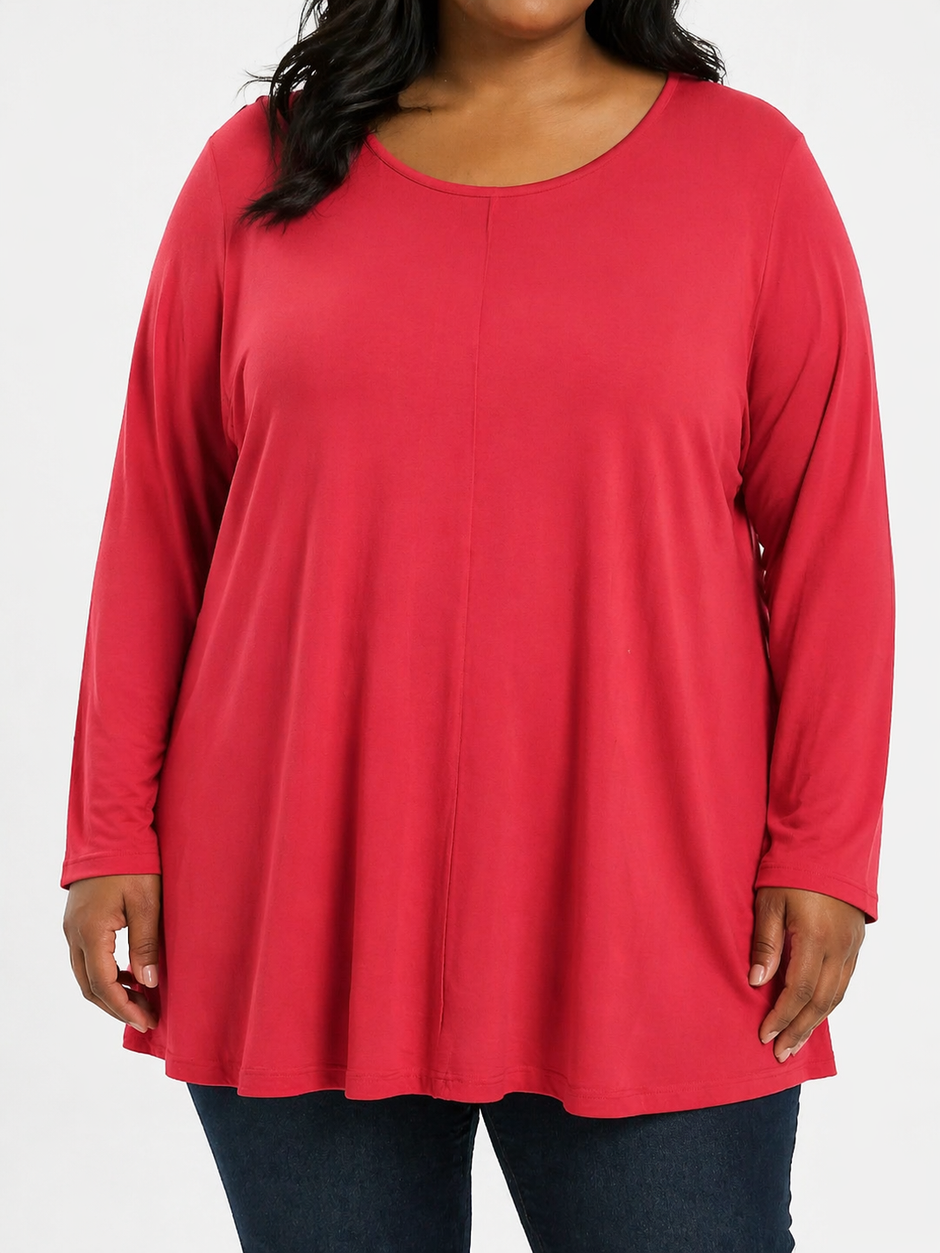 Lds Plain Front Pleat Tunic