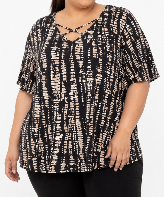 Ladies Printed XOver Top