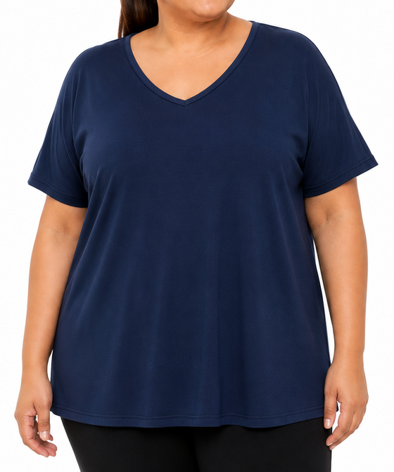 Ladies Plain VNeck Tee