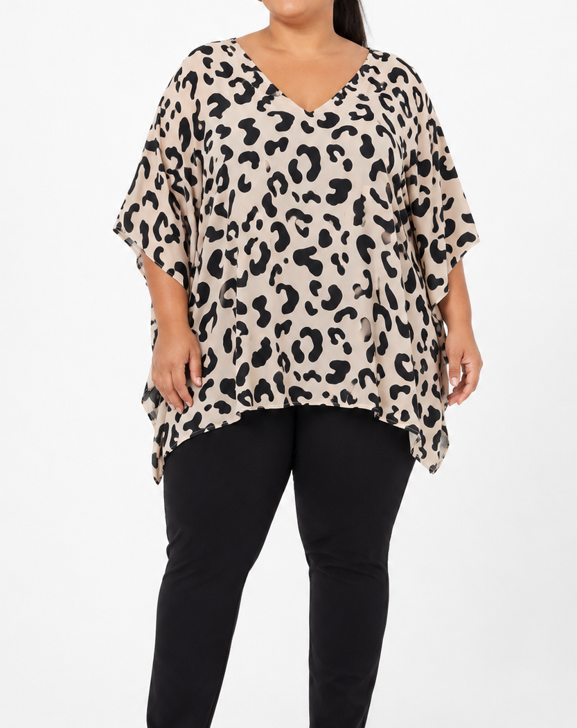 Ladies Printed VNeck Top