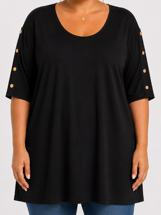Ladies Plain Button C/Shoulder