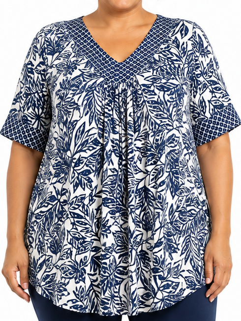 Lds Printed Fancy Tunic Border