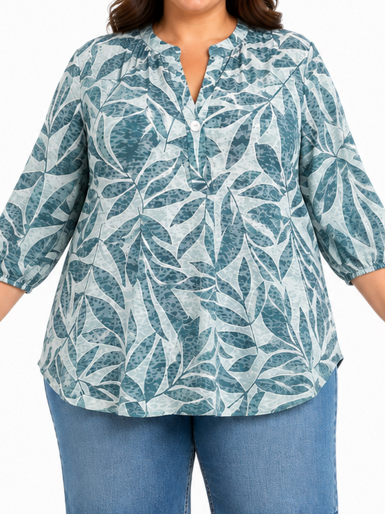 Lds Printed Henly Burnout Top