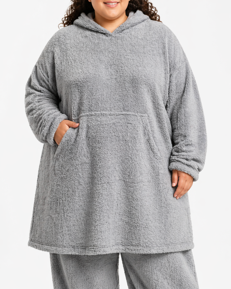 Lds Plain Snuggle Hoody Top