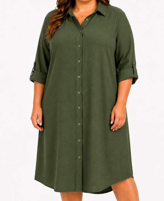 Lds Plain Shirt Dress