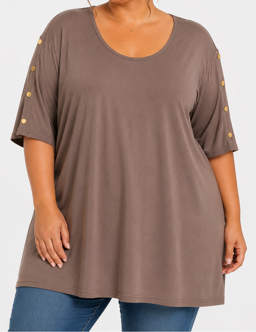 Lds Plain Button C/Shoulder