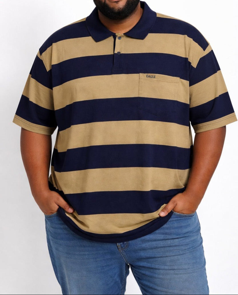 Mens Eagle Stripe Golfers Nvy/Khaki