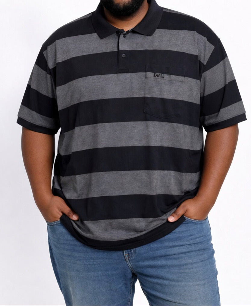 Mens Eagle Stripe Golfers Blk/Charc