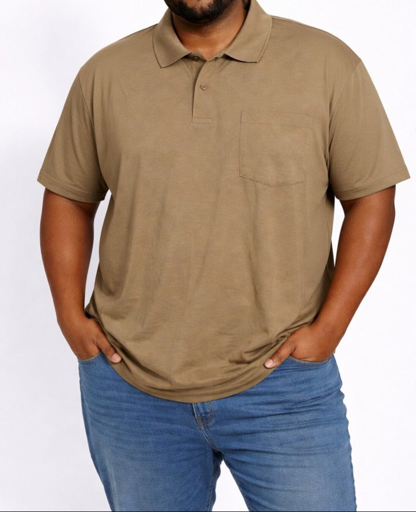 Mens Eagle Plain Golfer Stone