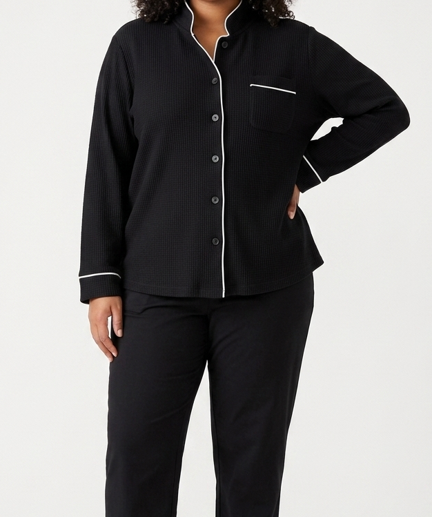 Ladies Waffle Design PJ Shirt