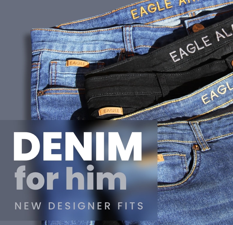 Eagle Clothing, Mens Denim Jeans