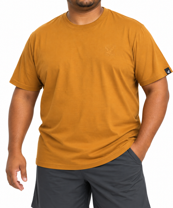 Mens Suede Cotton Tee Rust