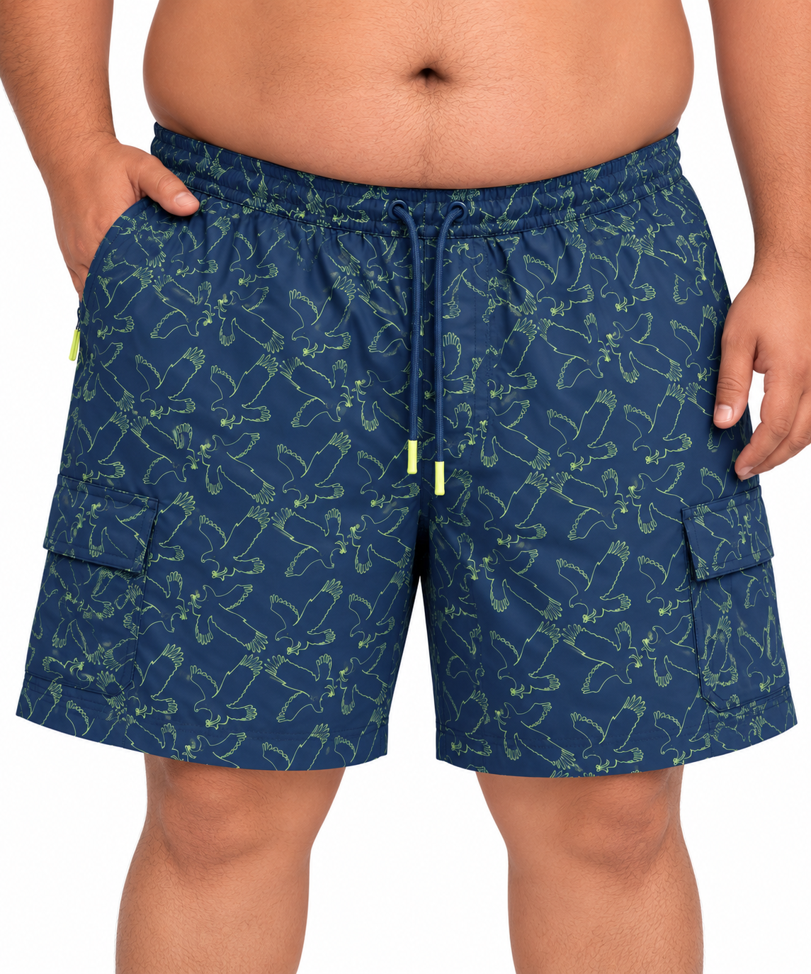 Swim Shorts with Eagle Print