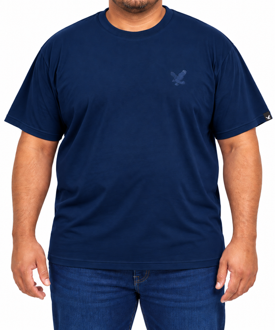 Suede Cotton Tee Slate Blue