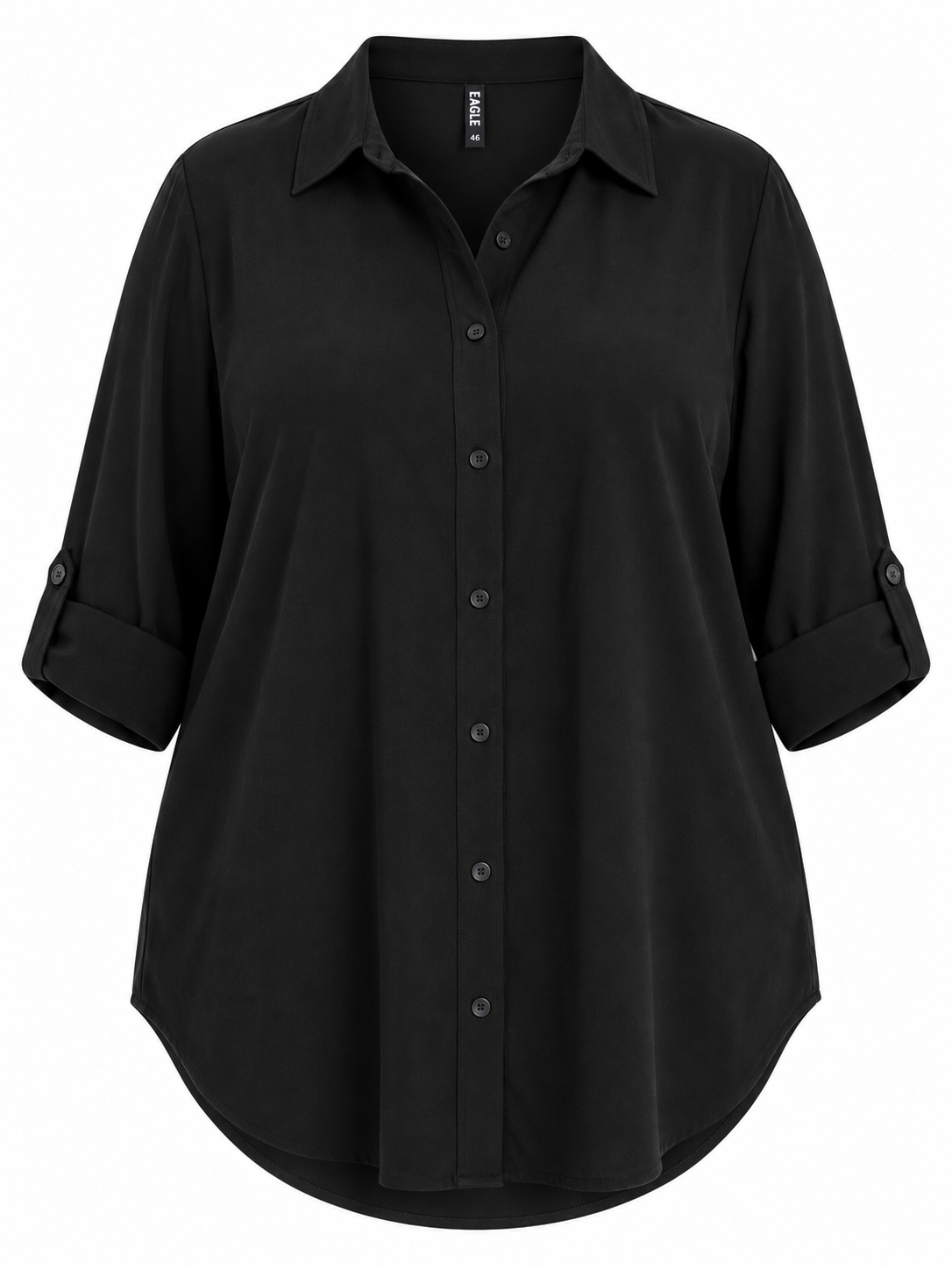 Lds Plain Ghost Voile Collar Shirt