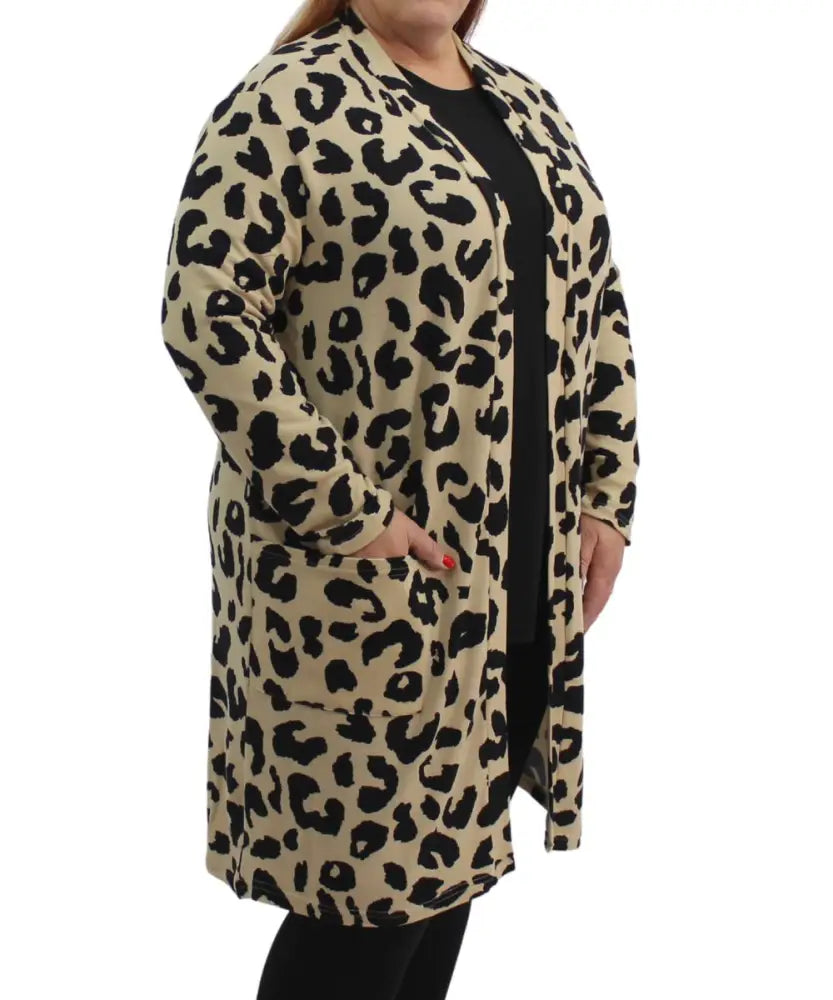 Ladies Animal Print Cardigan | Eagle Clothing | Plus Size | Big & Tall