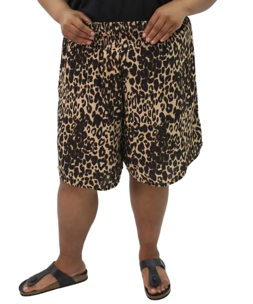 Ladies Animal Print Rayon Shorts | Eagle Clothing | Plus Size | Big & Tall