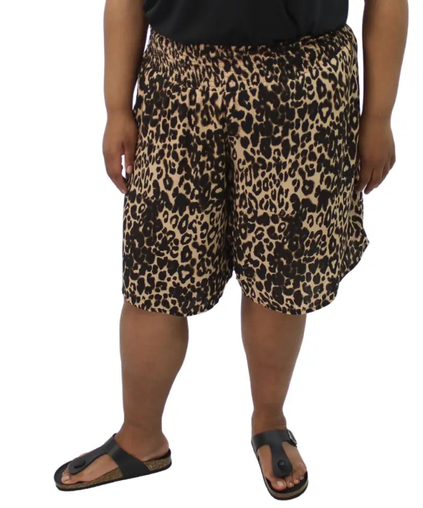 Ladies Animal Print Rayon Shorts | Eagle Clothing | Plus Size | Big & Tall